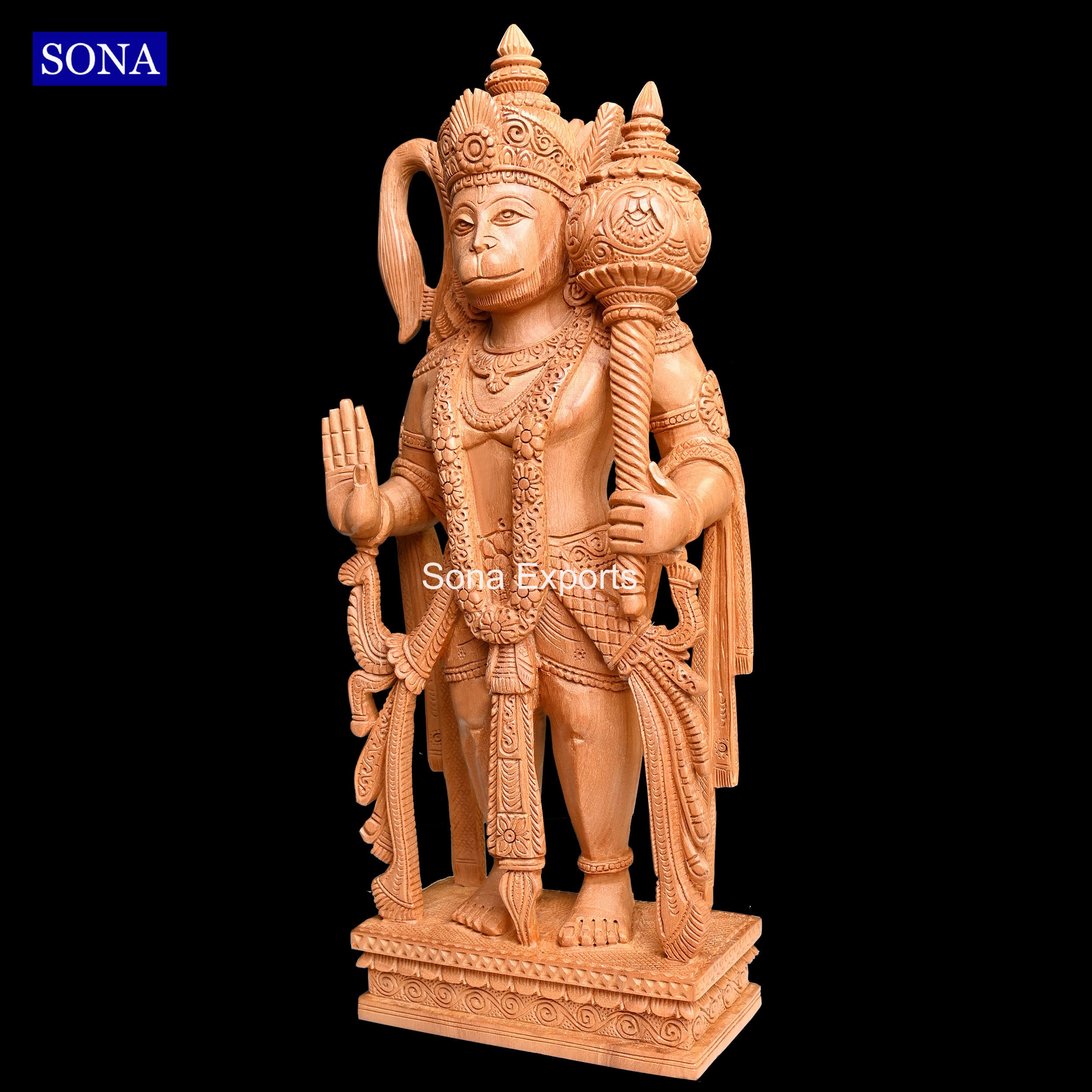 Wooden Hanuman Idols, Wooden Hanuman Statue, Wooden Bajrangbali