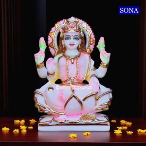 Goddess Lakshmi Statue 6 Inch Laxmi Statue Idol Murti for Pooja Room Home Decor Sprieutal Gift Collection Anniversery Birtday Gift for Him