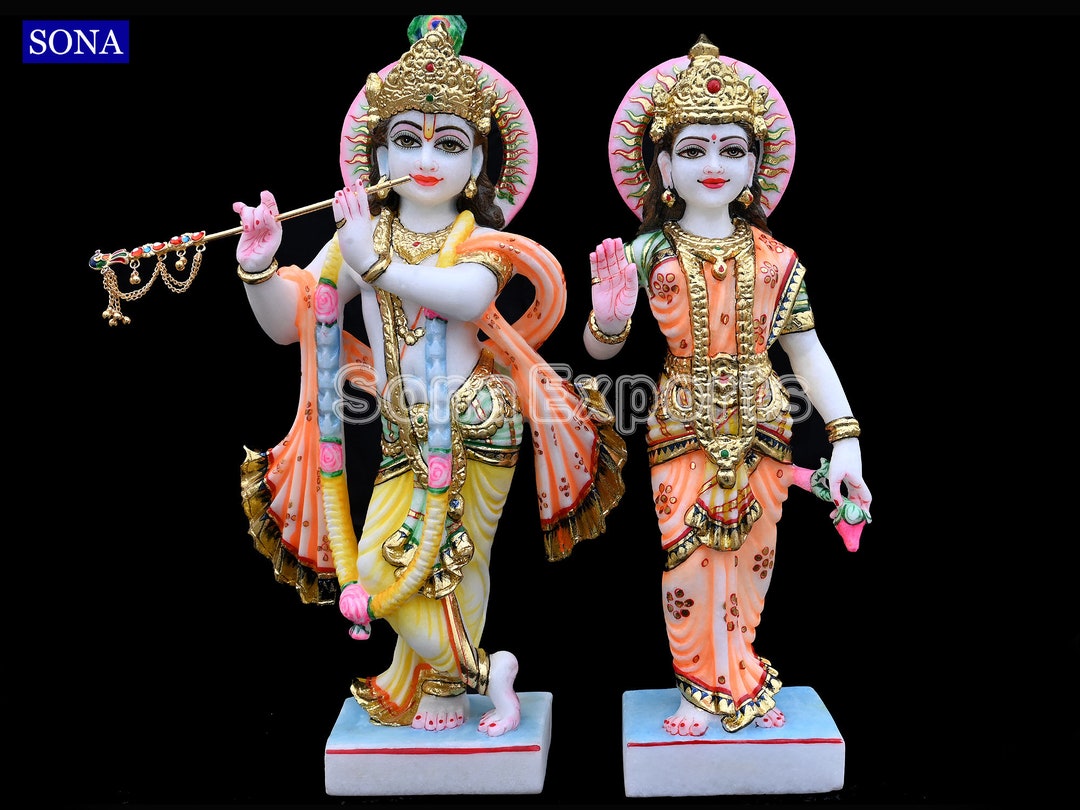 Marble Radha Krishna Statue Marble Radha Krishna Idol for Etsy