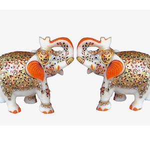 Decorative Marble Elephant, Marble Elephant Sculptures, Decoratve Ornaments, Marble Artifacts, Elephant for Home Decor, Giftg Ideas