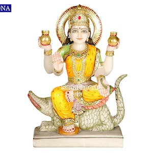 Marble Goddess Maa Ganga Statue Idols Sculptures Mother Ganga Idol Marble Ganga Murti Moorti Hindu Deity