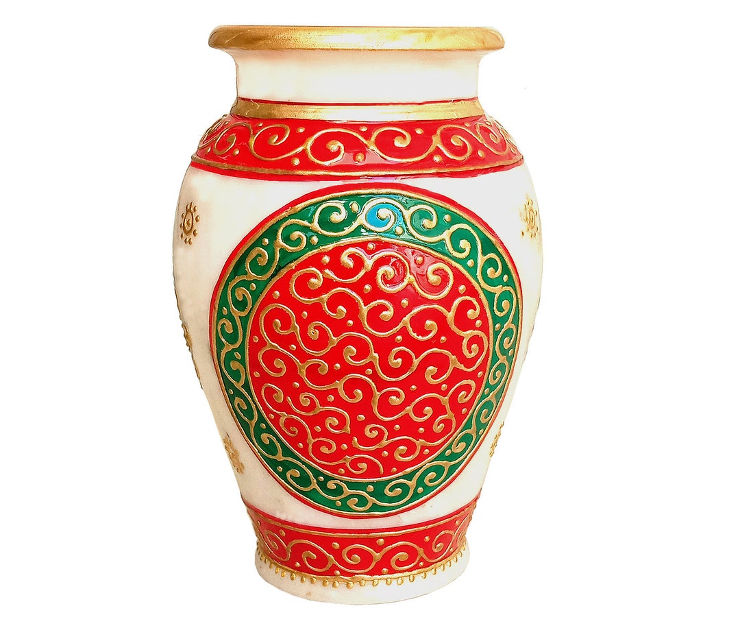6 Inch Marble Flower Vase Beautiful Marble Pot Decorative Etsy