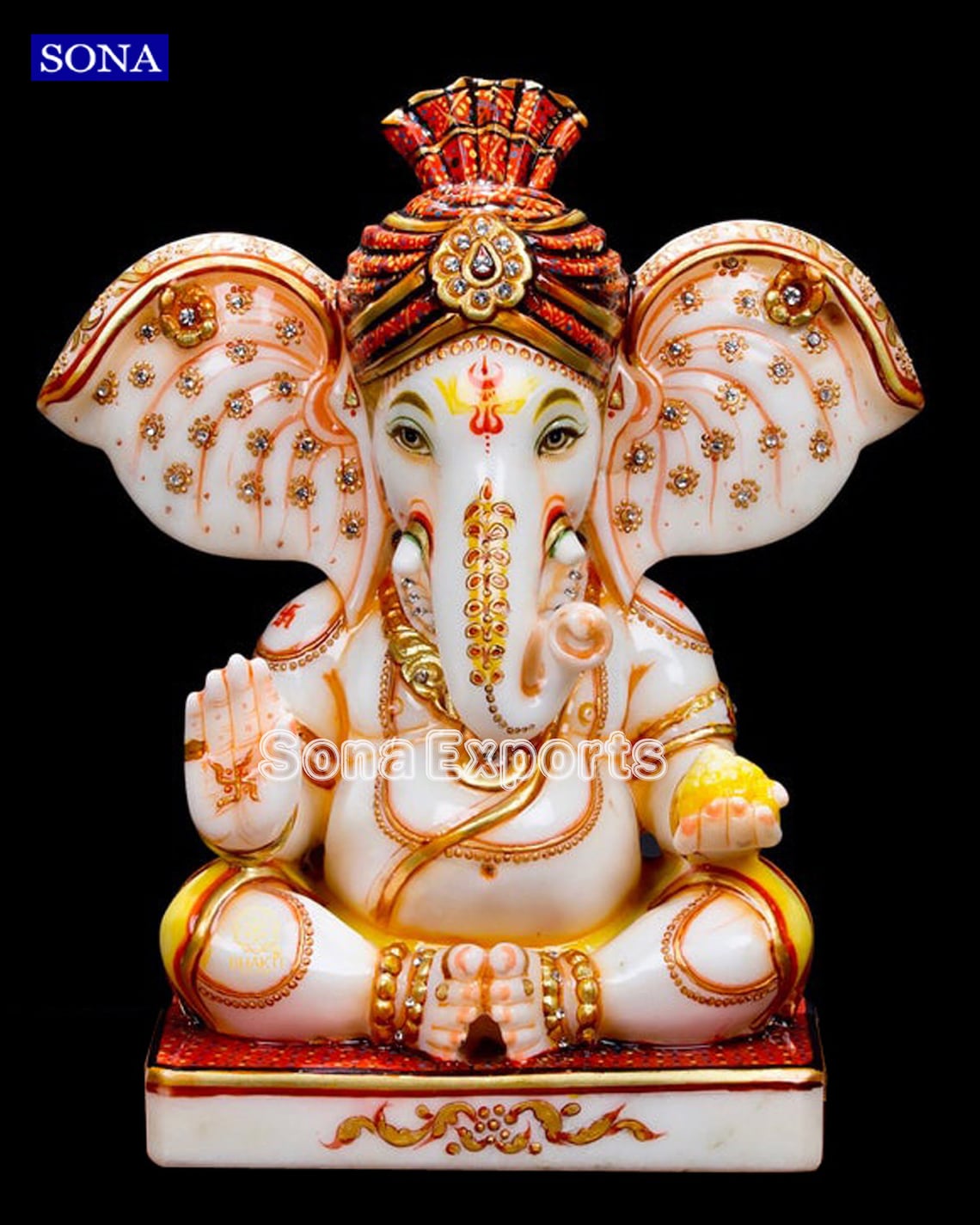 Marble Ganesha Statue Divine Lord Ganesha Idol For Pooja Room 