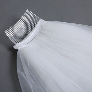 3 Meters Ivory/White Elegant Cathedral Bridal Wedding Veil,Long Lace Veil With Comb,With Lace Edge Around image 7