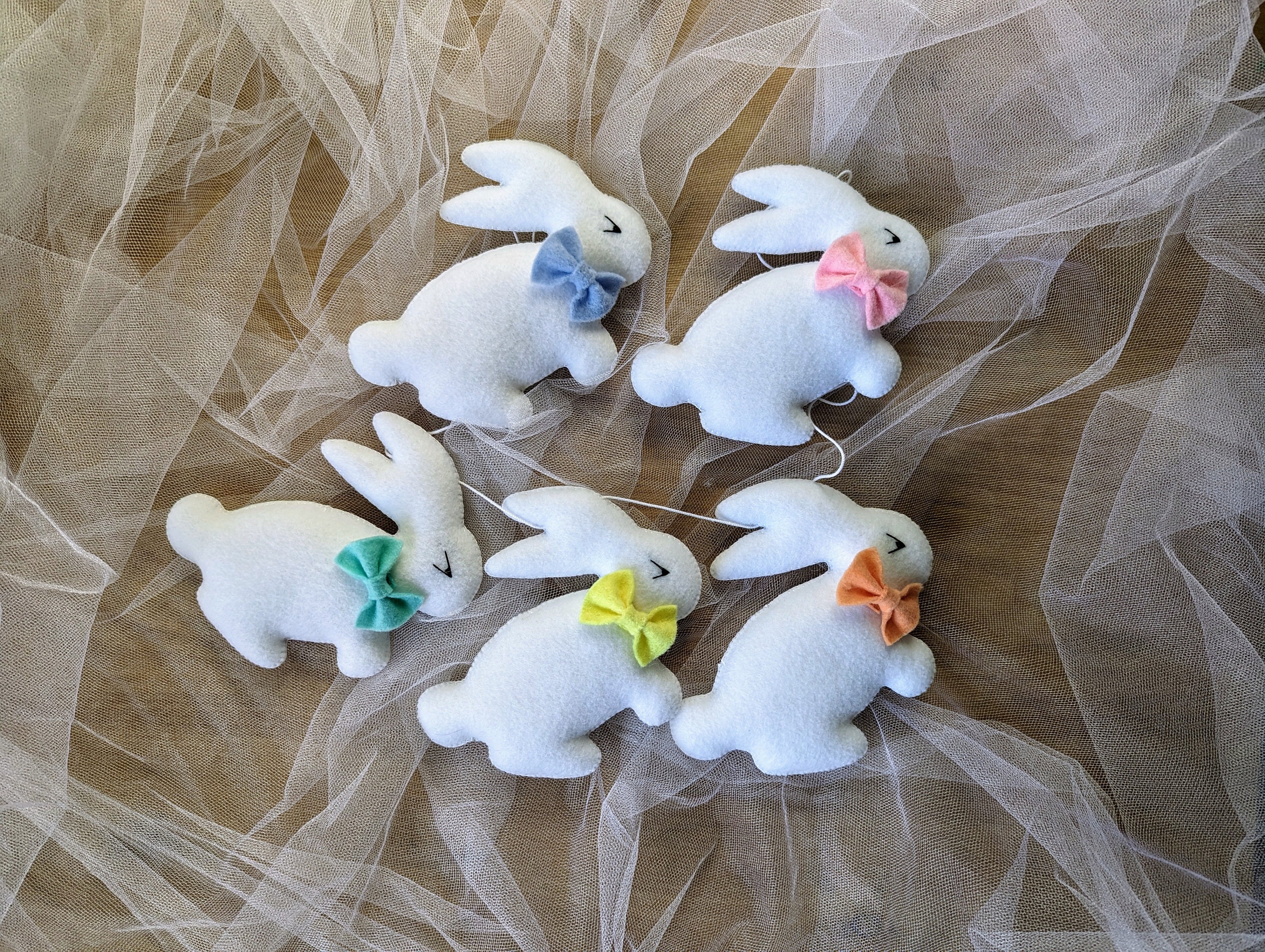 Handmade Felt Easter Bunny Garland| Baby Nursery and Kids Room