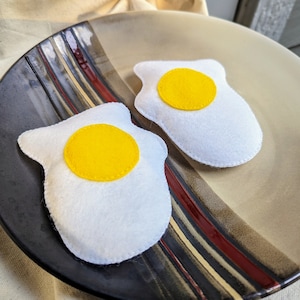 Handmade felt set of two eggs | Pretend play food
