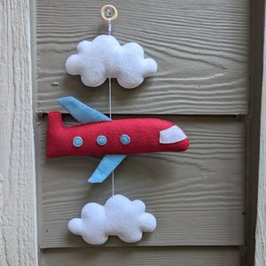 Handmade felt airplane wall decor | Nursery and kids room decor