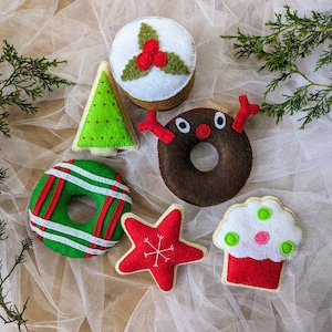 Handmade Felt Christmas Play Food/ Pretend Play Cookies