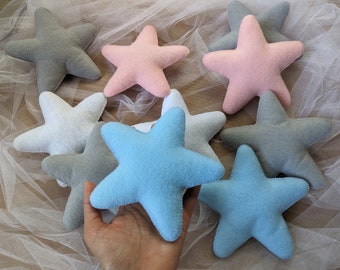 Handmade felt star garland decor | Baby nursery and kids play room banner