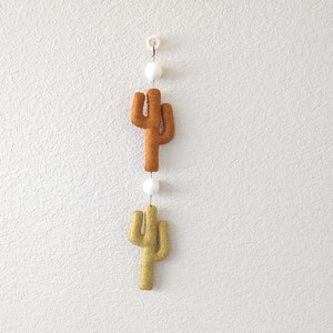 Handmade felt cactus decor | vertical cacti decoration ornaments