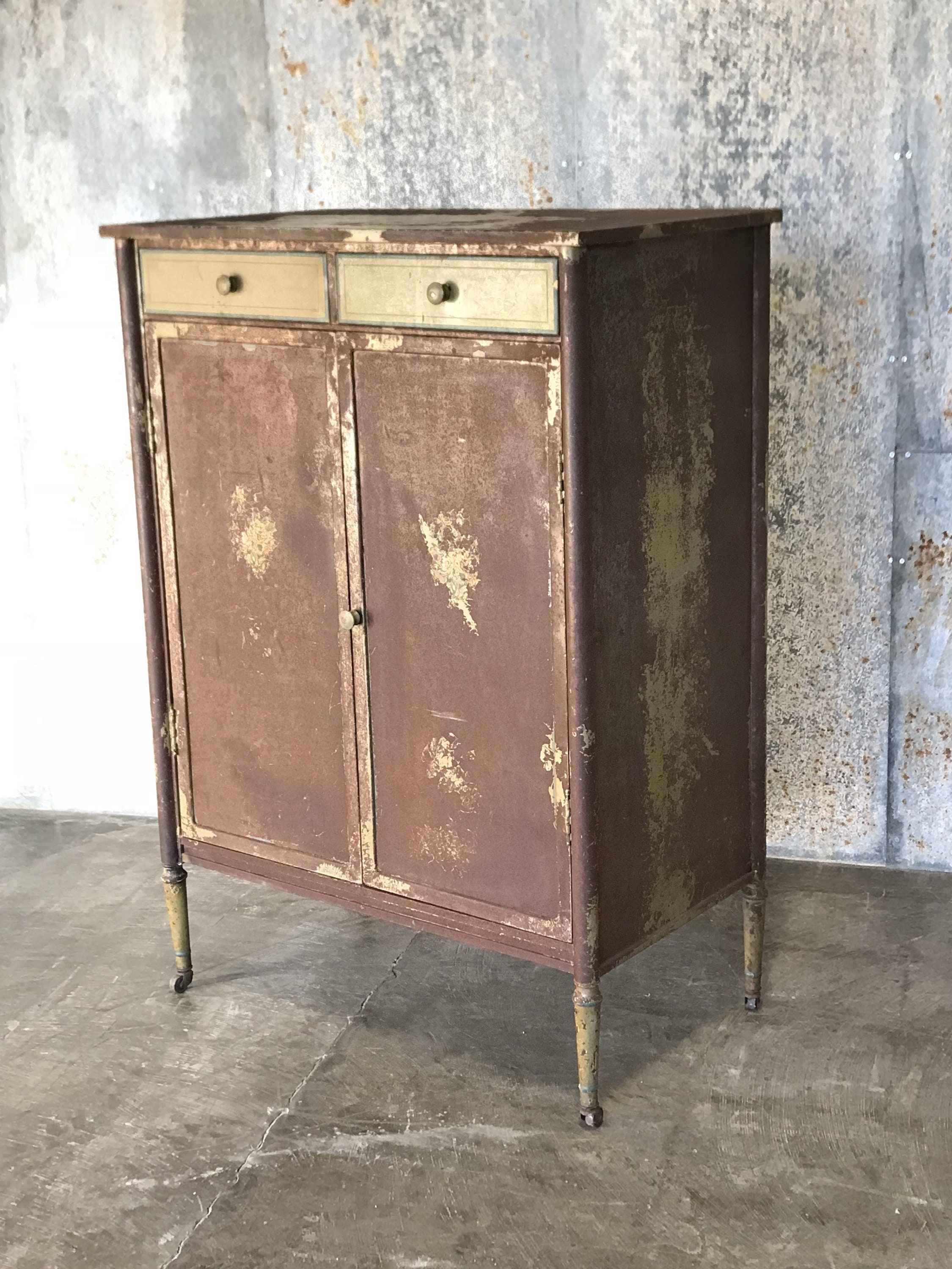 1940s Simmons Metal Wardrobe Dresser Etsy
