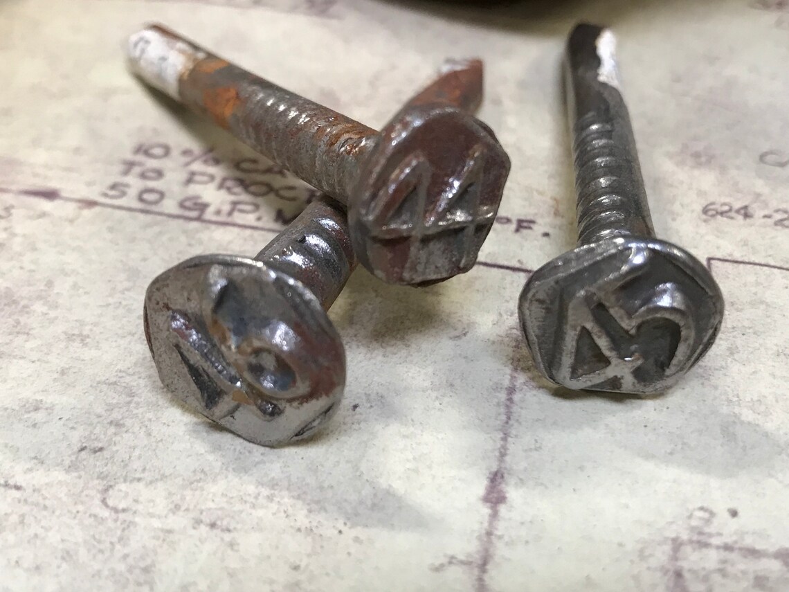 Railroad Date Nails Jewelry Supply Numbered Nails Metal Etsy