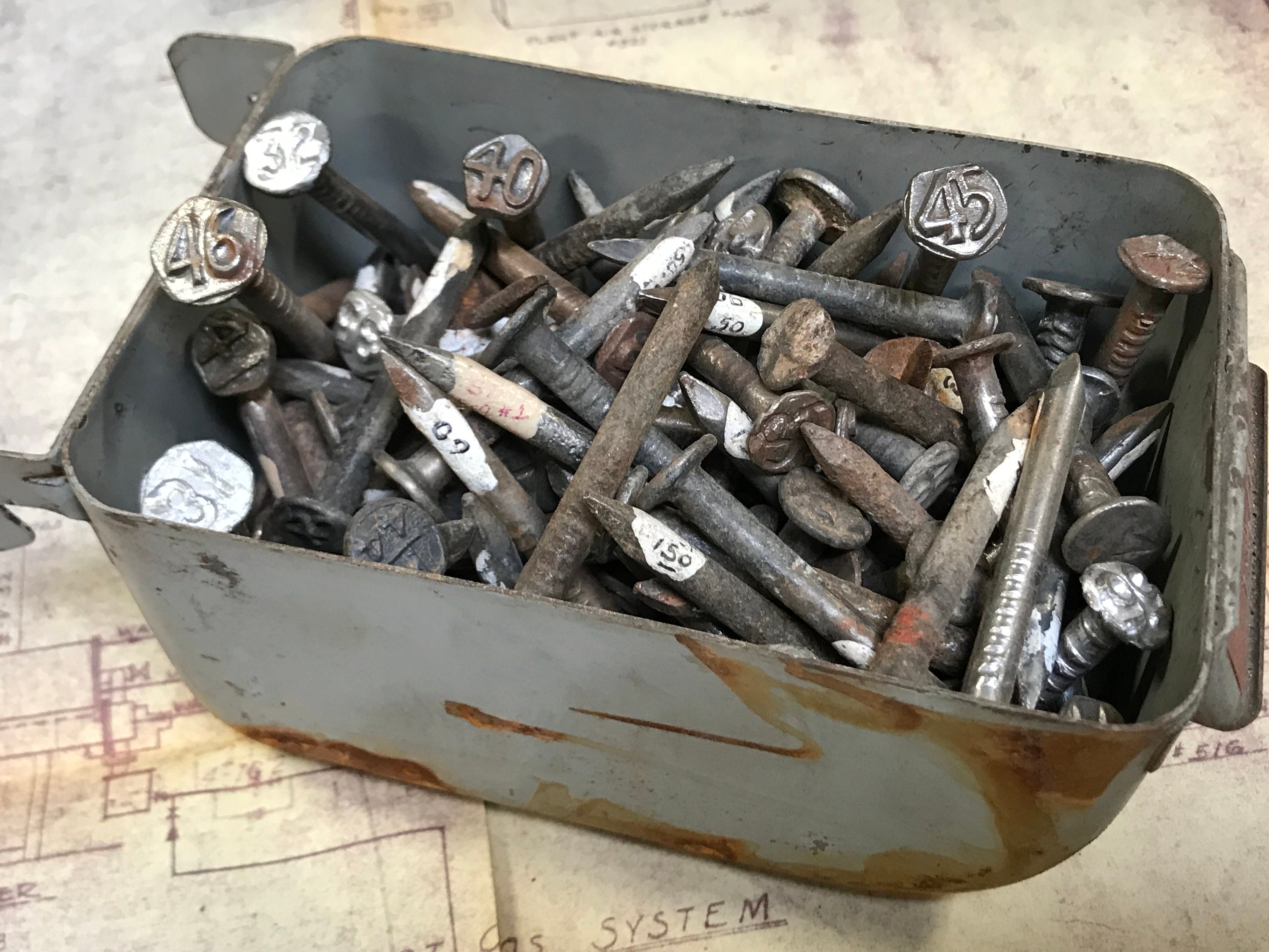 Railroad Date Nails Jewelry Supply Numbered Nails Metal Etsy