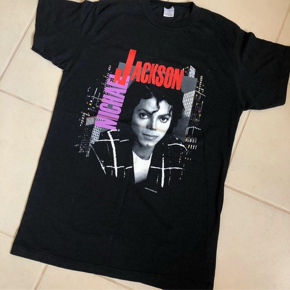 ladies retro michael jackson its bad T Shirts