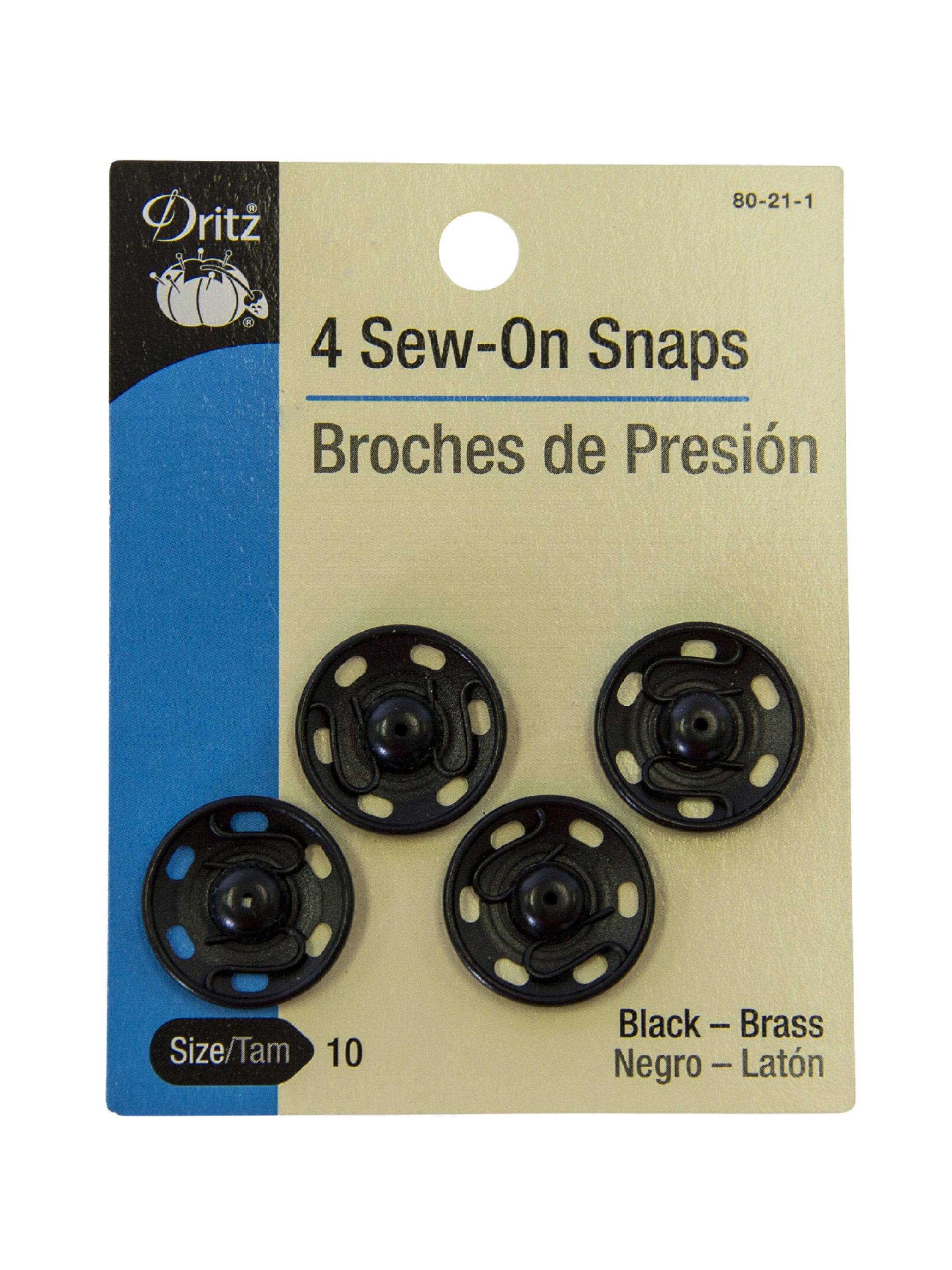 Dritz® 5/8 Black Sew-On Snaps, 48 Sets