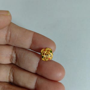 Gold Plated Meenakari Nose Stud: Indian Fashion Jewelry