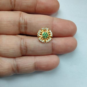Gold Plated Indian Nose Stud: Traditional Wedding Jewelry