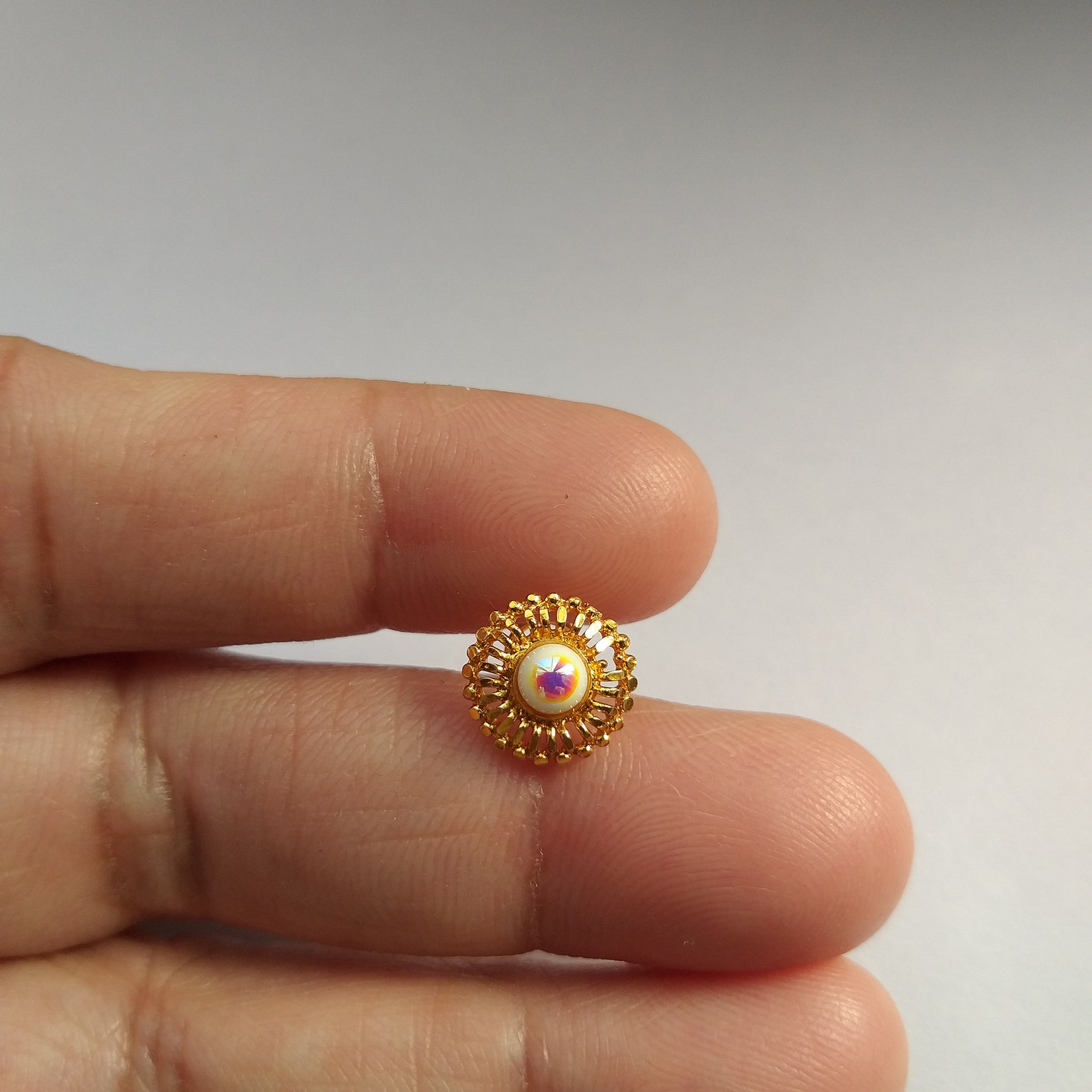 Designer Pearl Nose Stud Gold Plated Nose Pin Indian Piercing Etsy UK
