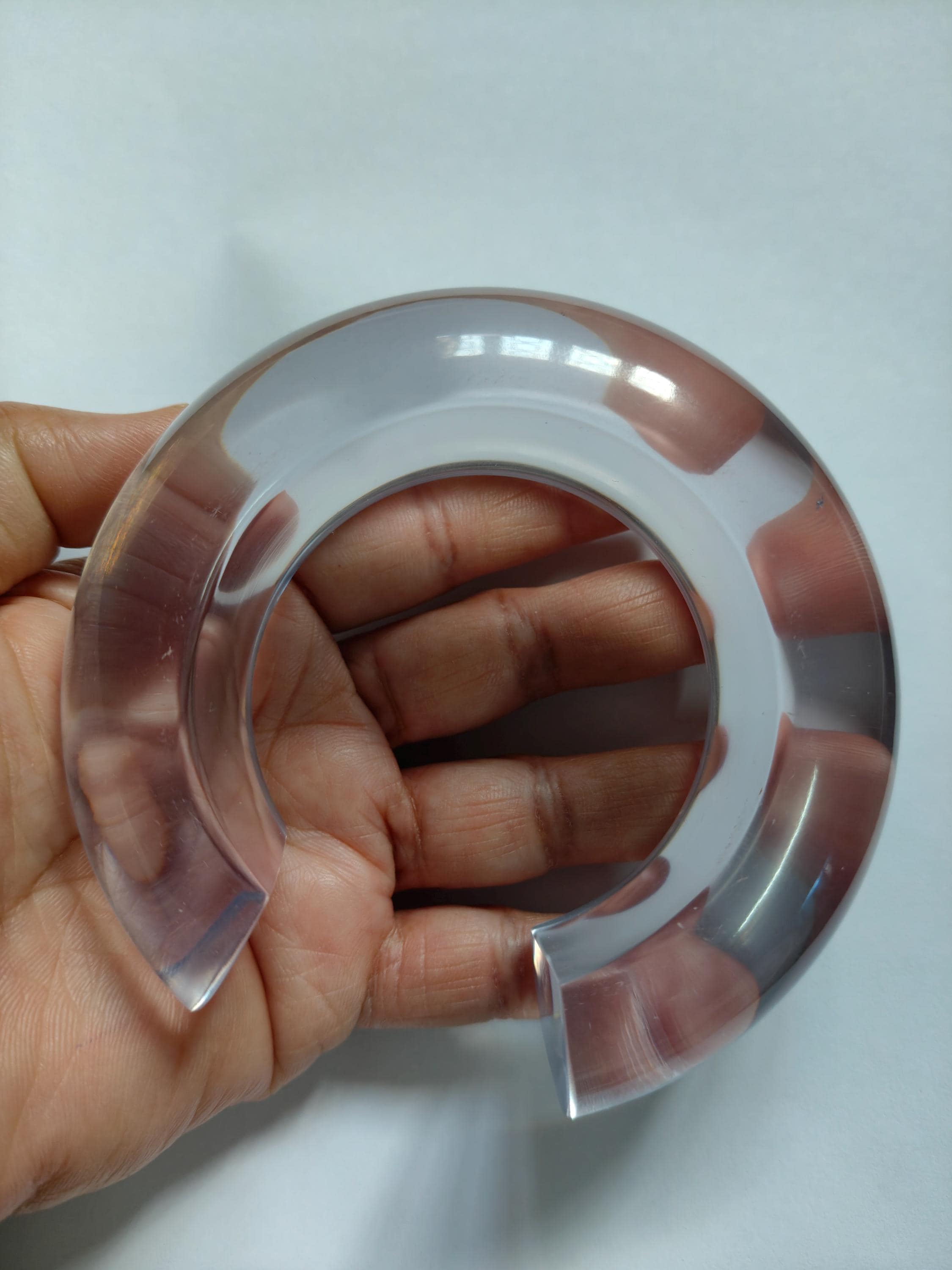 Clear Resin Bracelet Resin Jewelry Crystal Clear Resin Cuff Bangle Extra Large Huge Stacking Bohemian Fashion Jewelry Christmas Party Gift