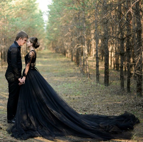 traditional spanish black wedding dress