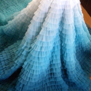Ombre Fairy Tulle Wedding Skirt / Alternative Bridal Color Tulle Skirt ...