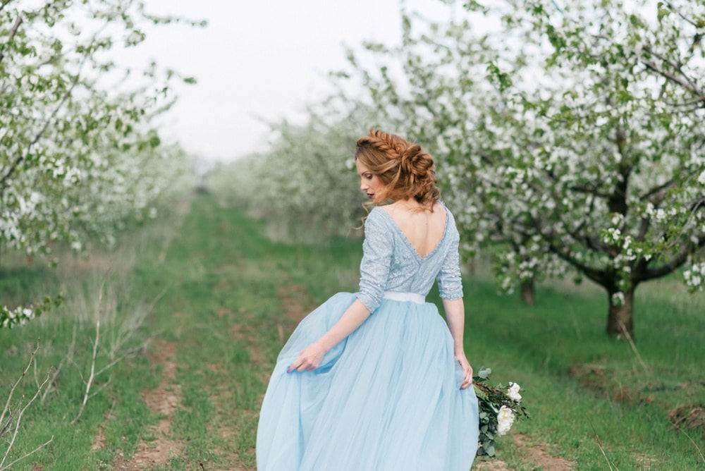 Detachable Blue Tulle Wedding Skirt / Light Blue Wedding | Etsy