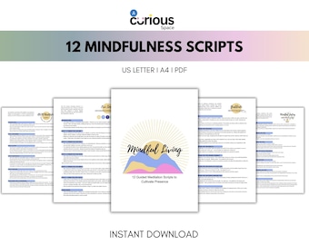 Mindfulness Meditation Scripts: 12 Guided Meditations (Digital Download)