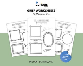 Loss, Bereavement and Grief Worksheets Teens and Children: My Memories Of... (Digital Download)