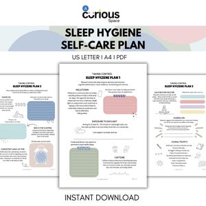 Sleep Hygiene, Calm Bedtime, Self Regulation, School Counselling, Coping Skills, Anxiety, Stress, Therapy resources, Relaxation Exercises