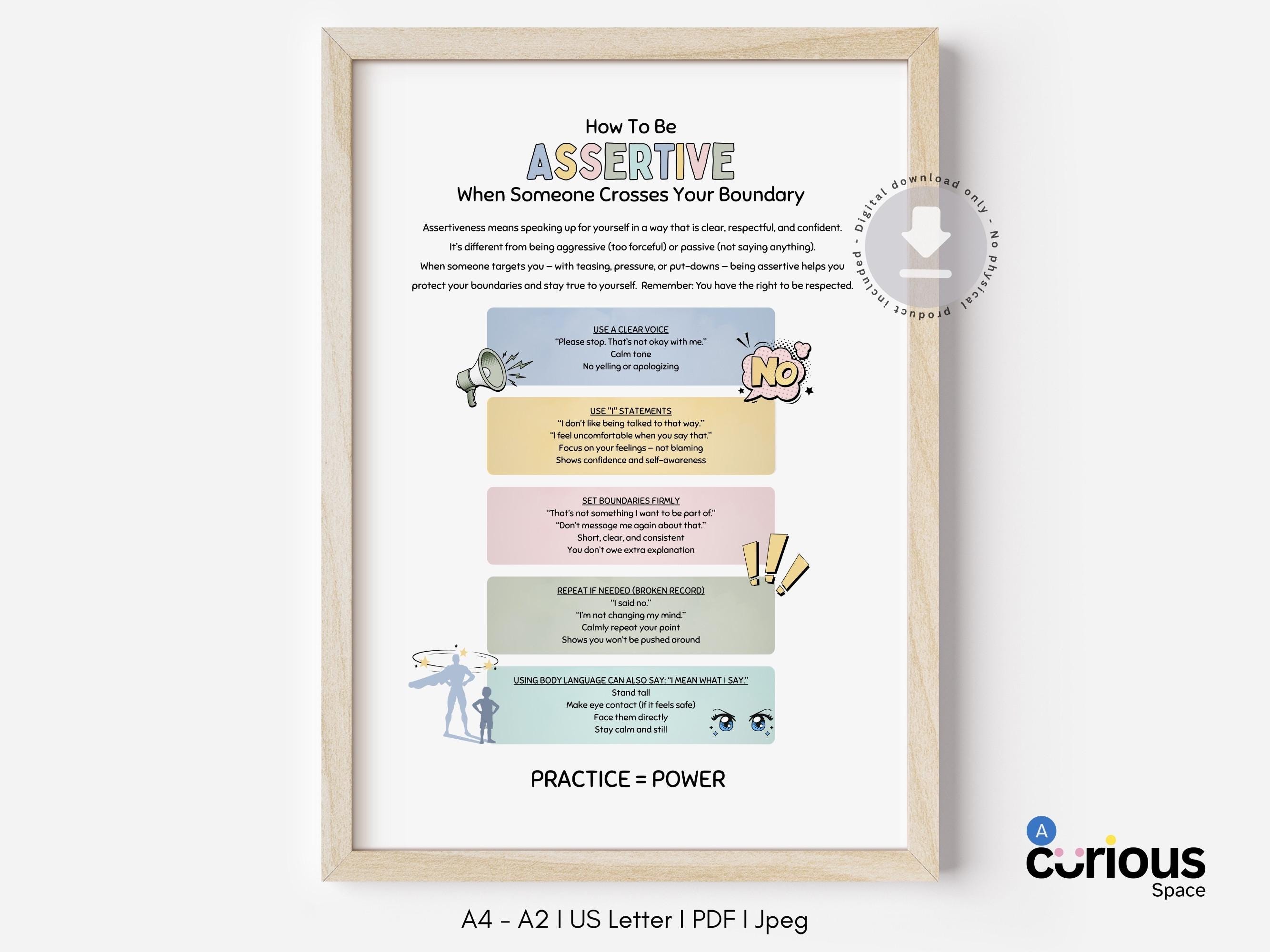 Assertiveness Template.pdf Assertive Communication Worksheet: Social Skills for Kids & Teens (PDF ...