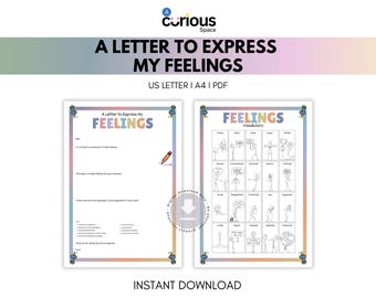 Feelings Letter Template: Emotional Regulation, Communication Skills (Digital Download)