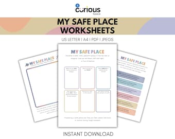 My Safe Place, Emotional Regulation, Coping Skills, Exploring Feelings, Self Care, Anxiety Coping Tool, Coping with Worries
