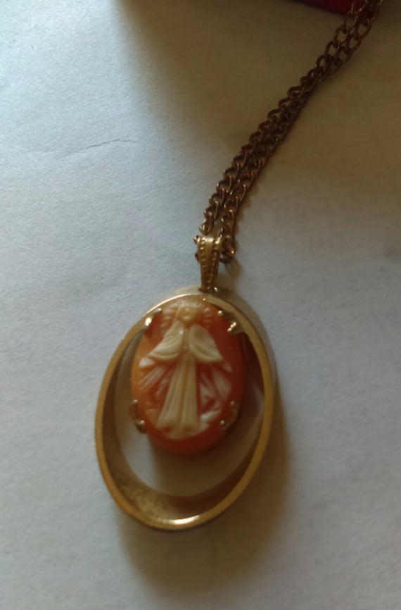 Our Blessed Mother Mary Catholic Necklace Medal Religious Vintage Pendant NEW