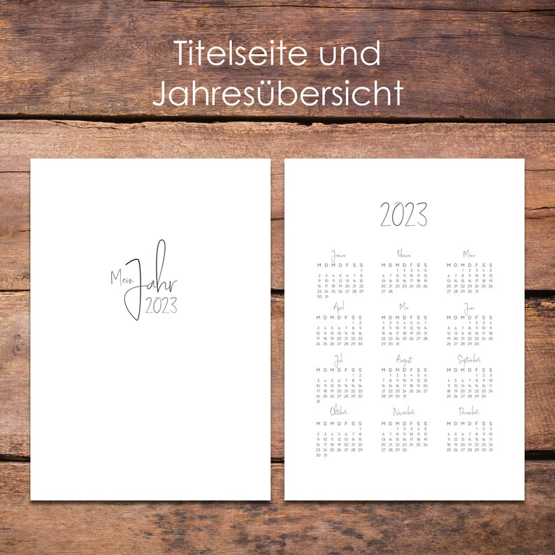 DIY Kalender A4 2023 Deutsch PDF zum selber Drucken und - Etsy Italia