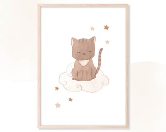 Nursery Posters Digital Print PDF Set A4 & A5 Wall Decor Gender Neutral