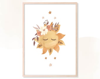 Nursery Posters Digital Print PDF Set A4 & A5 Wall Decor Gender Neutral
