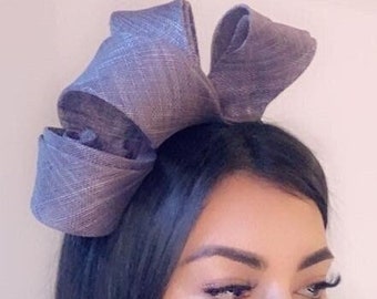 Grey headband fascinator