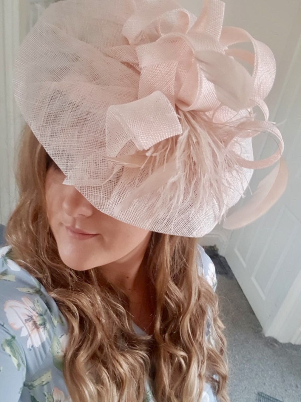 Pale Pink Fascinator available in Other 