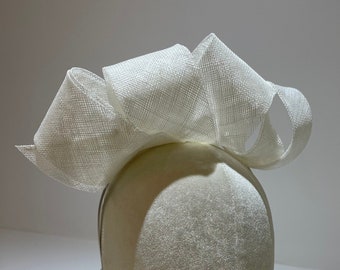 Bridal headdress (Positano) Available in white, ivory and cream
