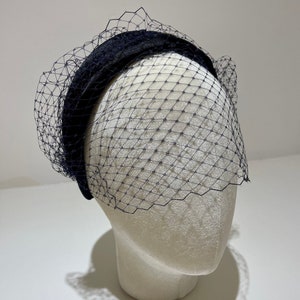 Veiled fascinator headband (Emilie) available in different colours