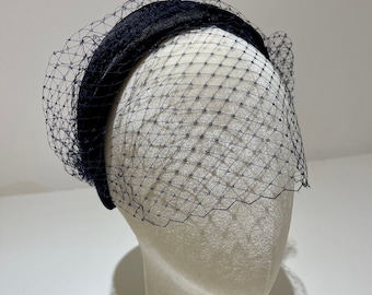 Veiled fascinator headband (Emilie) available in different colours