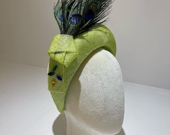 Headband with peacock feathers (Paonne) Available in different colours and different feathers