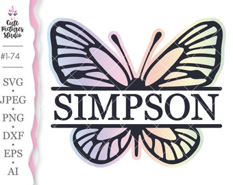 Download Split Butterfly Svg Etsy