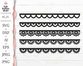 Lace Border Svg Etsy
