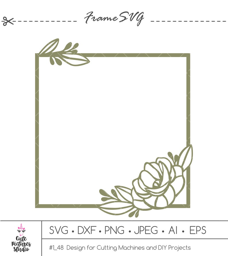Free Free 282 Square Flower Frame Svg SVG PNG EPS DXF File