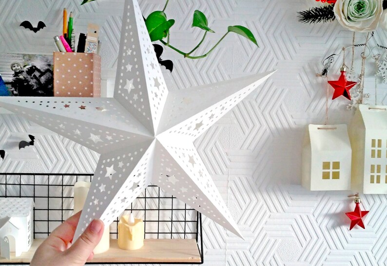 3D Paper Star Lantern Cricut SVG Cut File Flashlight Star 3D Etsy Canada