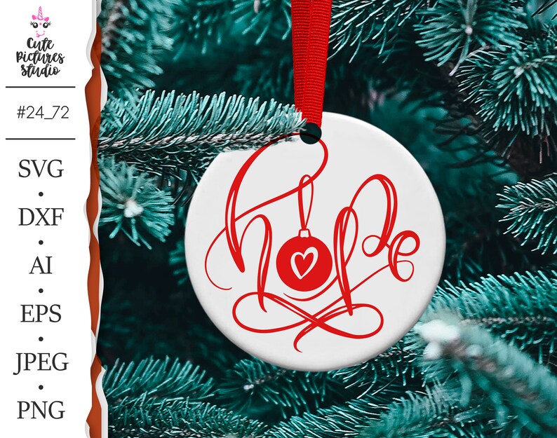 Download Christmas ornament Cricut SVG Christmas SVG cut file | Etsy