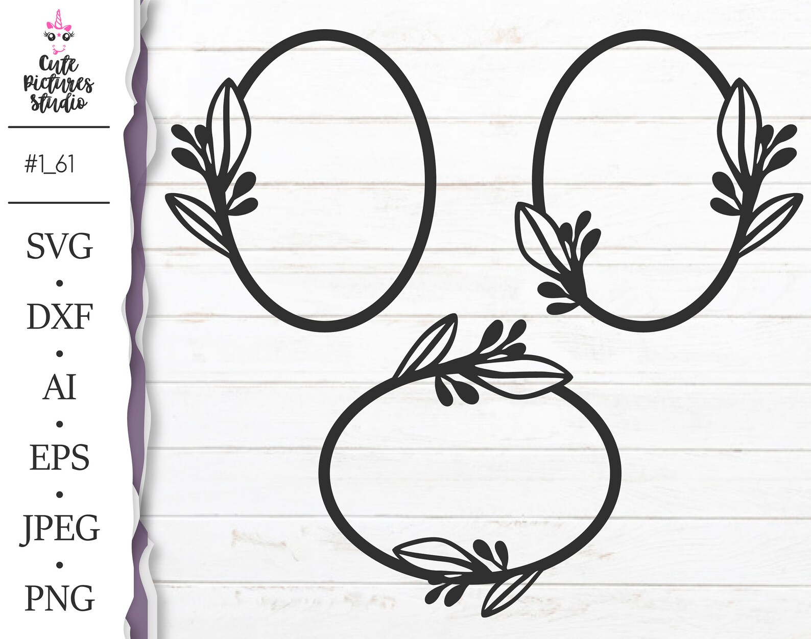 Simple oval frame SVG cut file Cricut Bundle frame SVG png Etsy