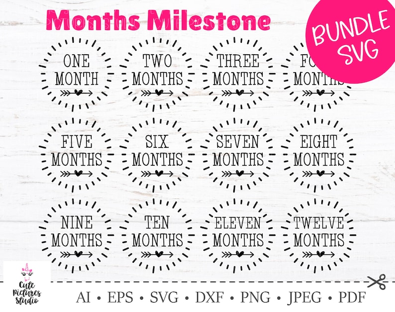 Download Baby Milestones Svg Bundle. Milestone Blanket SVG. Baby ...