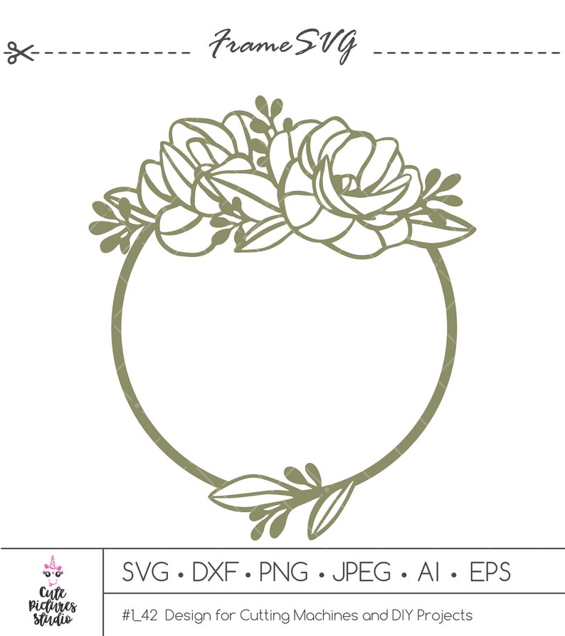 Download Wedding monogram frame with Peony SVG cut file Floral svg ...